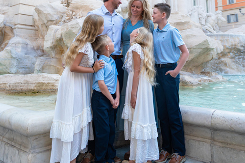 Rome: Private Editorial Shoot at Trevi Fountain or Colosseum Early Morning Trevi Fountain: 30-Minute Private Shoot