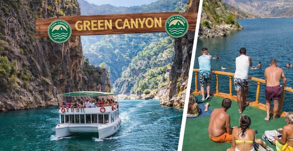 Alanya: Green Canyon Boat Trip with Lunch and Drinks