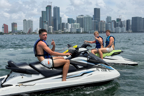 Miami: Biscayne Bay Jet Ski Experience with Free Boat Ride