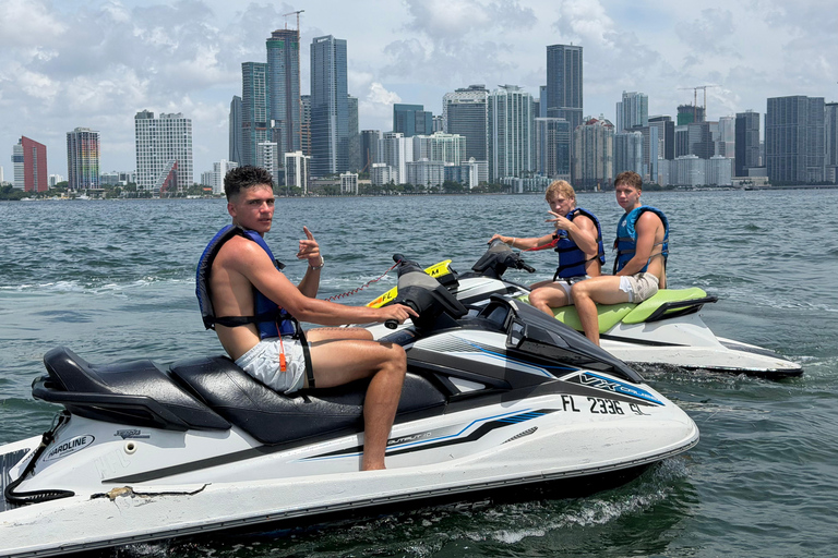 Miami: Biscayne Bay Jet Ski Experience with Free Boat Ride