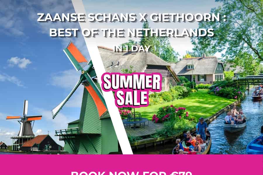 Von Amsterdam aus: Zaanse Schans und Giethoorn Tagestour. Foto: GetYourGuide Von Amsterdam aus: Zaanse Schans und Giethoorn Tagestour. Foto: GetYourGuide
