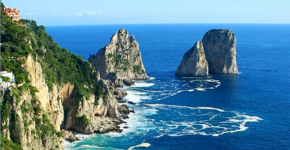 From Amalfi: Group Boat Tour to Capri with Swimming