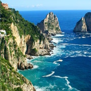From Amalfi: Group Boat Tour to Capri with Swimming