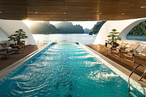 Ha Long Bay: Luxury Overnight Cruise 2D1N or 3D2N Ha Long Bay 3D2N & Shared Car Transfer