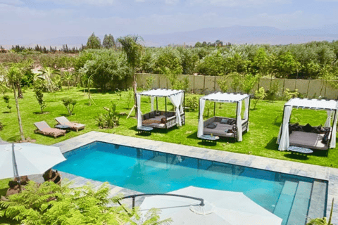 From Marrakesh: Pool Day Pass in Atlas Mountains with Lunch Refreshing Pool Escape: Enjoy Lunch and Easy Pickup