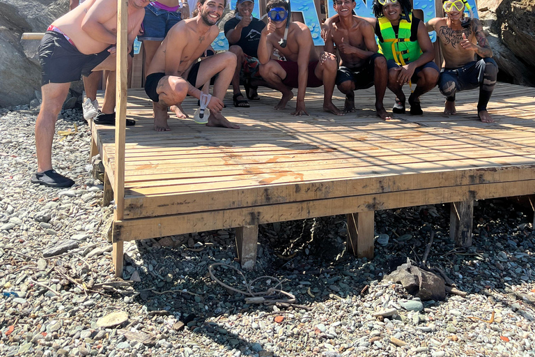 Taganga Beach Electric Motorcycle Tour, Kayak & Snorkel tour