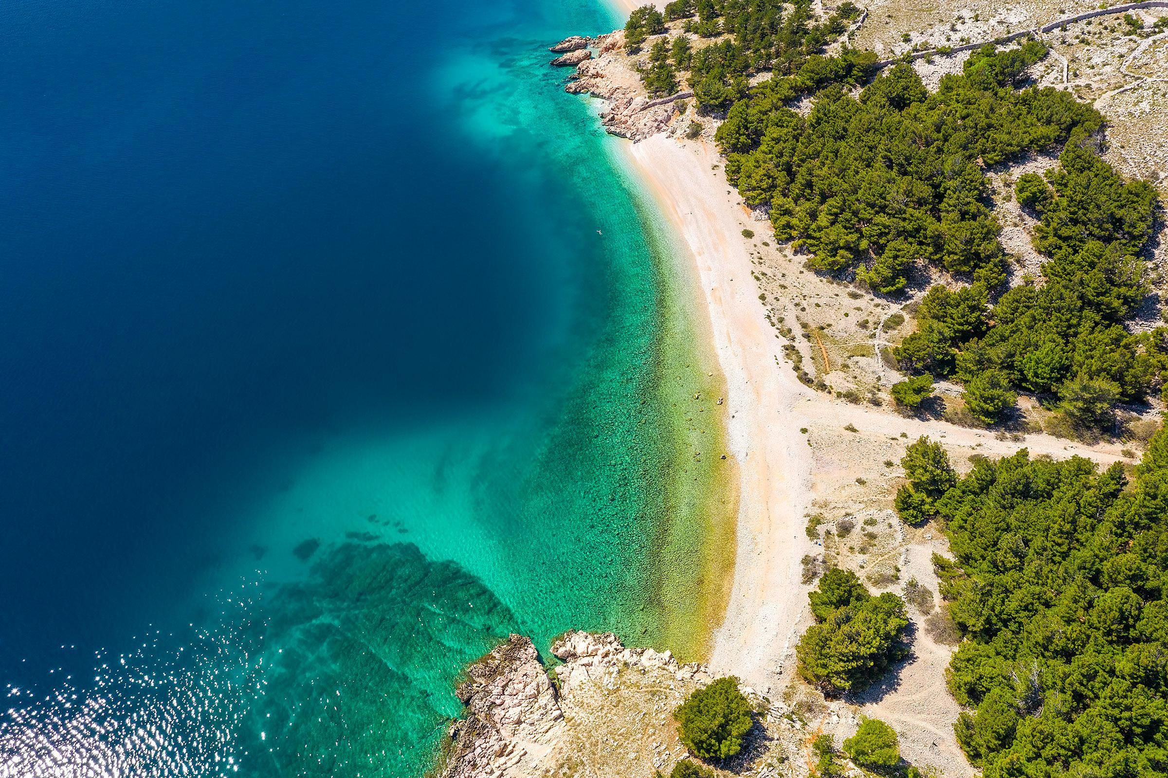 Baška: Bootstransfer zum Strand Vrženica & Panoramafahrt