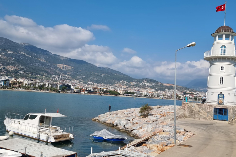 Alanya: tour della città con funivia, tour in barca e pranzo DimcayTour dei punti salienti di Alanya: Funivia, crociera in barca e attrazioni della città