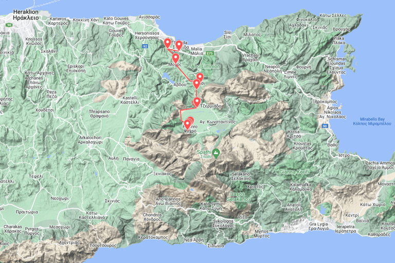 Von Elounda aus: Zeus-Höhle und bergige Ost-Kreta TagestourLimousine 3-Sitzer Premiumklasse oder SUV-Fahrzeug