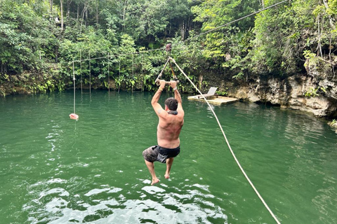 Puerto Morelos: Jungle ATV Adventure, Ziplines and Cenote Single ATV from Tulum