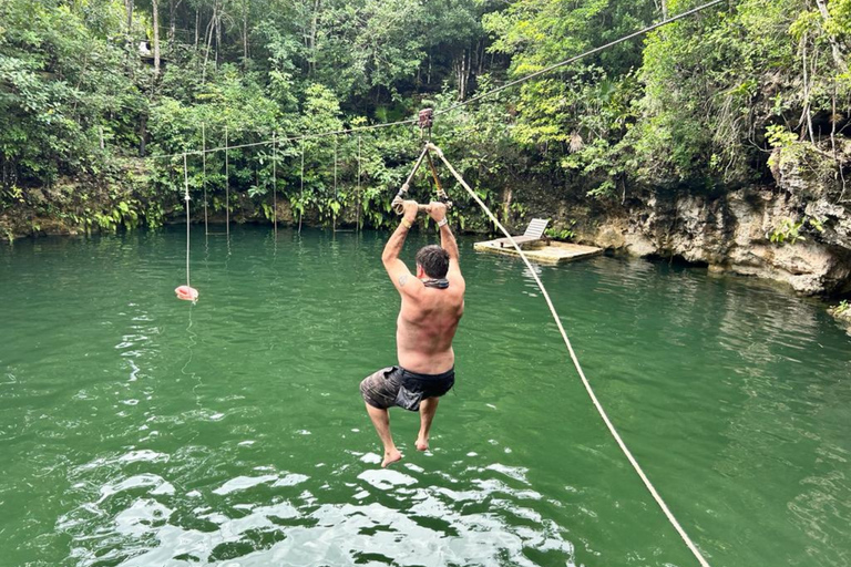 Puerto Morelos: Jungle ATV Adventure, Ziplines and Cenote Single ATV from Tulum