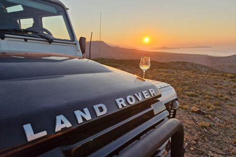 Rethymno Sunset Land Rover Safari with Dinner & Wine FROM KAVRO Sunset Land Rover Safari with Dinner & Wine