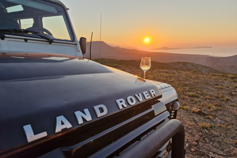 Rethymno Sunset Land Rover Safari with Dinner & Wine FROM KAVRO Sunset Land Rover Safari with Dinner & Wine
