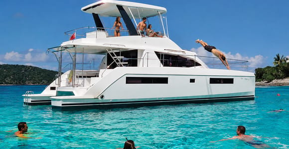 Rhodes: All-Inclusive Power Catamaran with Hotel Transfer