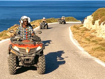 Depuis Platanias : Safari en quad avec transfert à l'hôtel