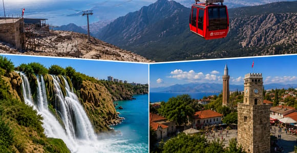 Antalya City Tour: Waterfalls, Boat Trip & Cable Car w/Lunch