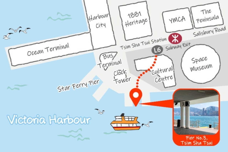 Victoria Harbour-dag of cruise bij zonsondergangZonsondergangcruise vanuit Tsim Sha Tsui