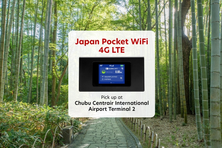Nagoya, Japan: 4G Mobile WiFi - Chubu Centrair Airport T2 10-11 Day Rental