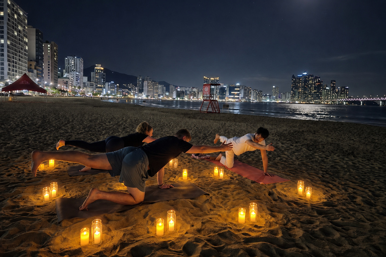Busan: Gwangalli Beach Night Yoga & Photos