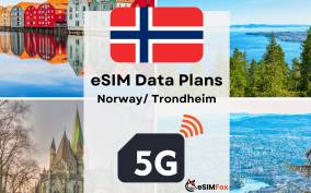 Trondheim: eSIM Internet Data Plan for Norway 4G/5G