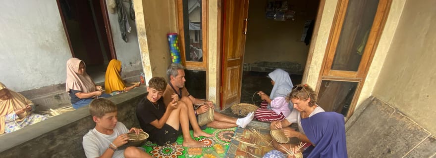 Lombok : cours de cuisine et atelier sac en bambou avec prise en charge