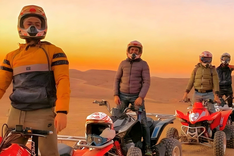 Agadir: Sunset Desert Quad Bike Tour with Tea & Pickup