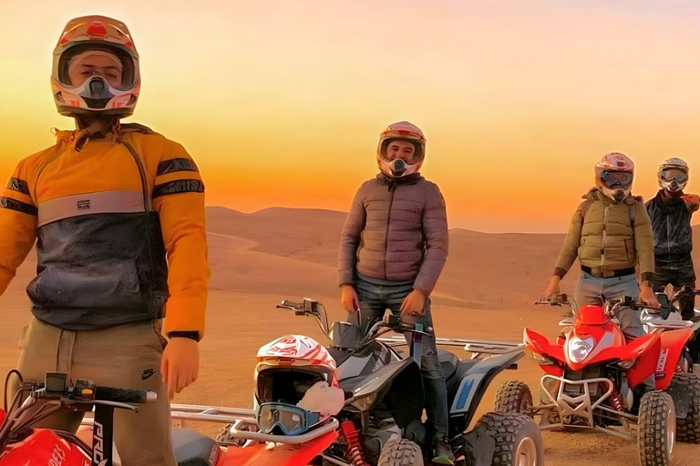 Agadir: Sunset Desert Quad Bike Tour with Tea & Pickup