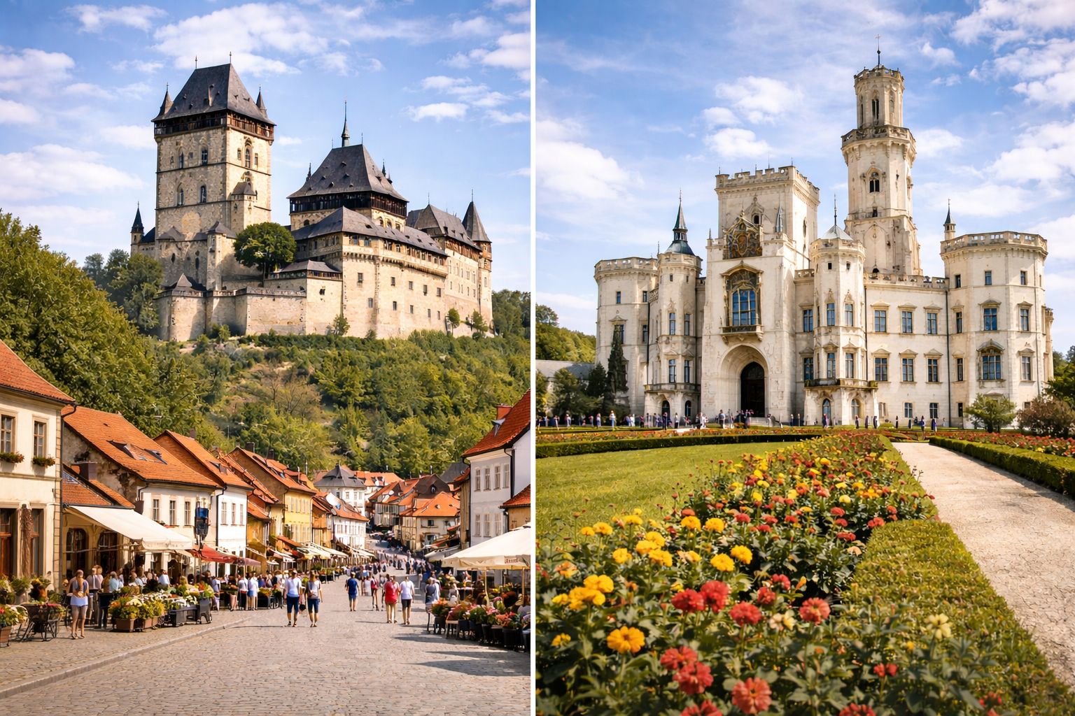 Prag: Burgen Karlštejn & Hluboká, privat, alles inklusive