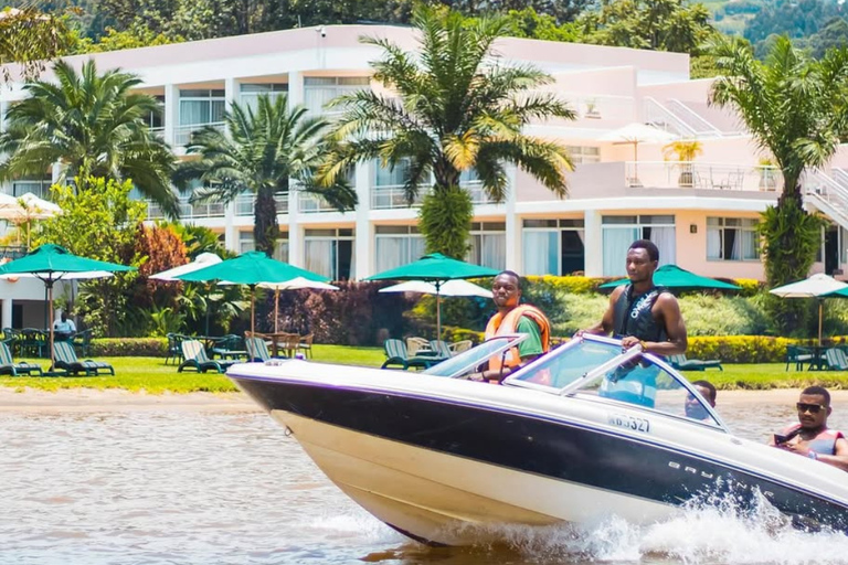 From Kigali: Lake Kivu Jet skiing, Boat Ride & Hot springs