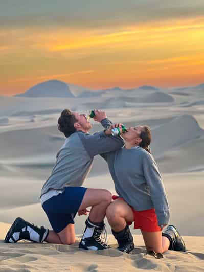 From Ica or Huacachina : Buggy ride + Sandboarding + Magical sunset ...