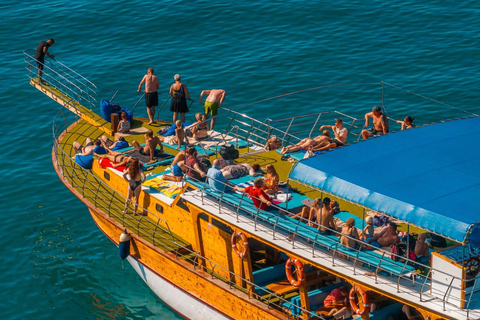 Alanya: 2 Concepts Boat Tour – Party or Relax Cruise Pirate Party Boat WITHOUT Hotel Transfer