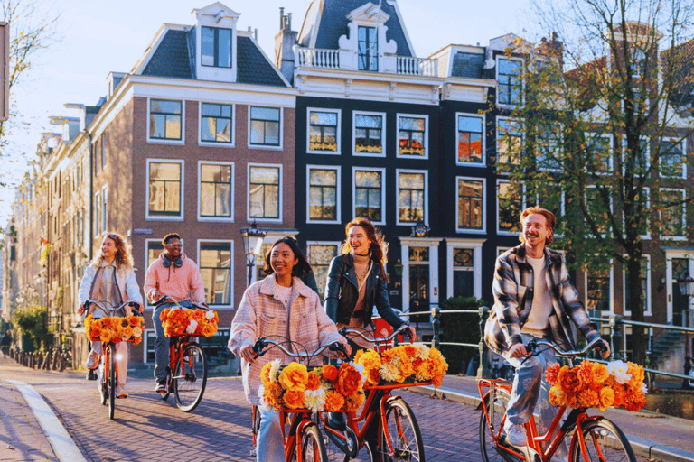 Amsterdam: Top Highlights Guided Bike Tour EN/DE/ES/FR/IT/CN Bike Tour with Guide & Audio Guide in DE, ES, FR, IT, and CN