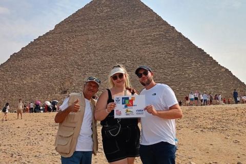 Le Caire : Pyramides de Gizeh, sphinx et musée national avec déjeunerVisite privée avec droits d'entrée