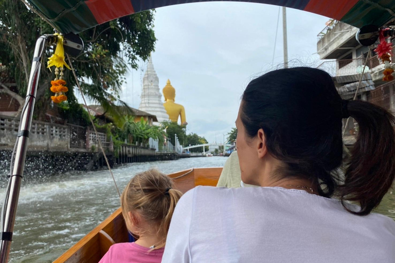 Bangkok: Private Tour to Giant Buddha & Longtail Boat