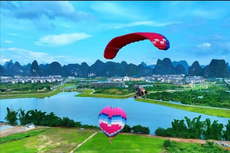 Yangshuo Paragliding and Hot Air Balloon Experience