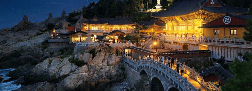 Visite de Busan en van : Sky Capsule, village coloré, temple de l'océan