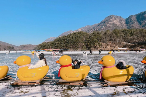 Seoul: Winter Day Tour in Pocheon with Strawberry Picking Depart from Myeongdong Shinsegae Duty Free