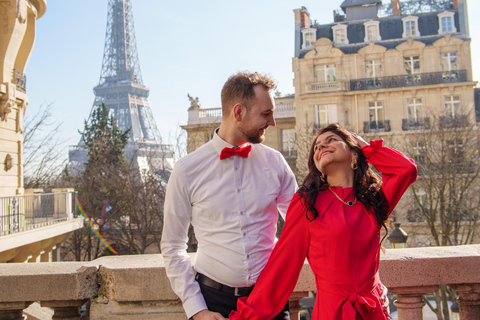 Paris - Eiffeltornet Fotografering i Eiffeltornet med ett proffs