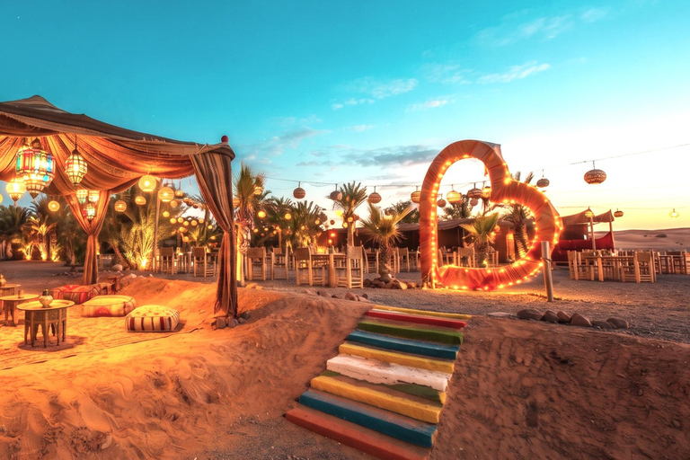 Marrakech to Agafay: Sunset, Quad, Camel & Dinner, Fire show Marrakech: Agafay Desert, Sunset Quad, Camel & Dinner.