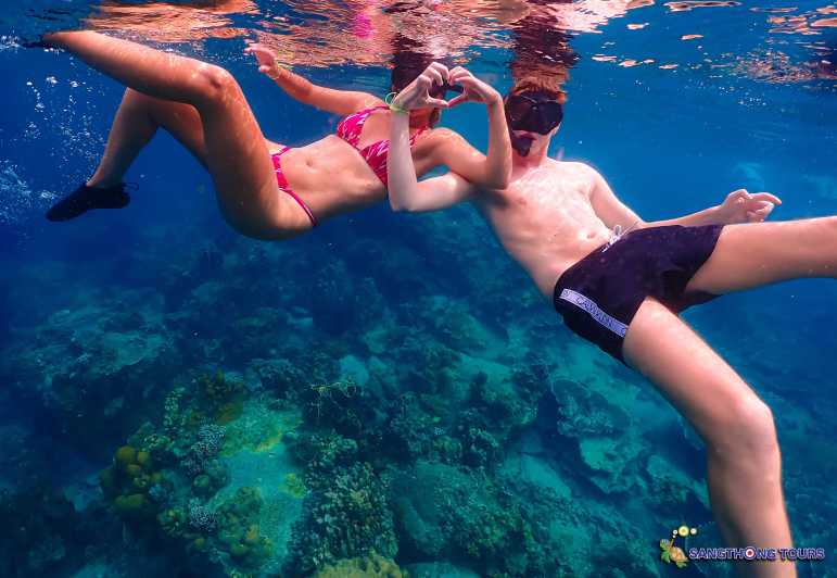 Koh Tao: Excursão de um dia com mergulho com snorkel nas ilhas e almoço