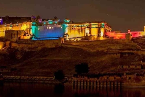 Jaipur: Licht- und Tonshow mit Abendessen im Amber FortLight & Sound Show mit privatem Auto, Fahrer und Guide