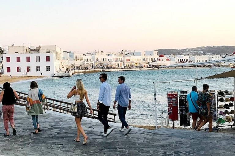 Promenade et shopping à l&#039;heure dorée dans la ville de MykonosFrançais | Promenade et shopping à l&#039;heure dorée dans la ville de Mykonos