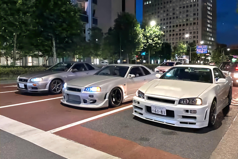 Tokio: Zona de aparcamiento de Daikoku por la noche Encuentro y experiencia JDMTokio: Zona de aparcamiento Daikoku por la noche. Encuentro y experiencia JDM.