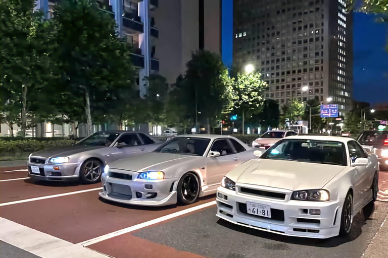 Tokio: Zona de aparcamiento de Daikoku por la noche Encuentro y experiencia JDMTokio: Zona de aparcamiento Daikoku por la noche. Encuentro y experiencia JDM.