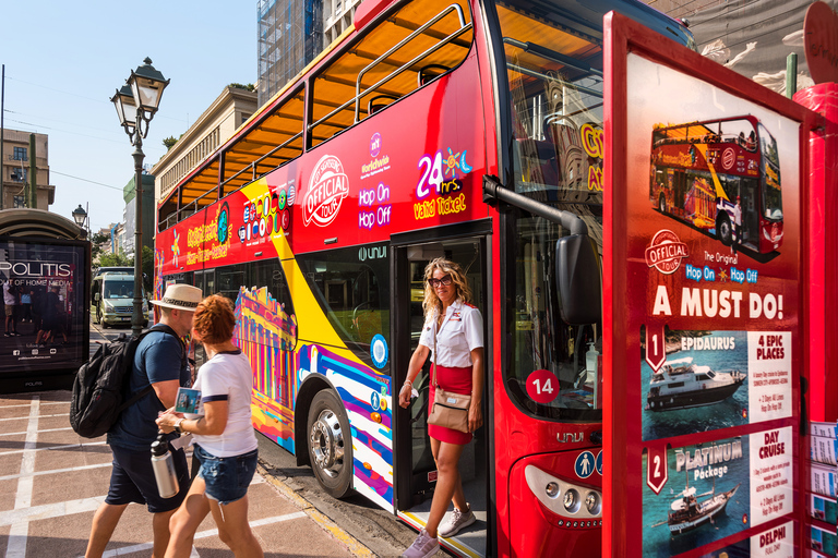 Atenas: Visita guiada en autobús Hop-On Hop-OffAtenas y El Pireo Pase de 48 horas