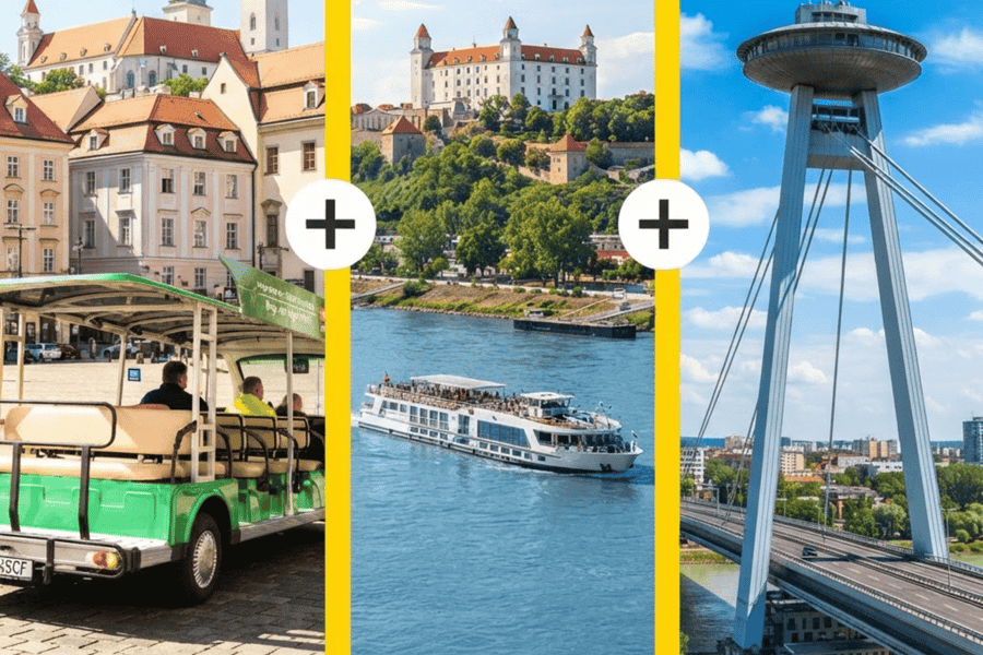 Bratislava: Hop-On/Hop-Off-Bustour + optionale Flusskreuzfahrt & UFO. Foto: GetYourGuide Bratislava: Hop-On/Hop-Off-Bustour + optionale Flusskreuzfahrt & UFO. Foto: GetYourGuide