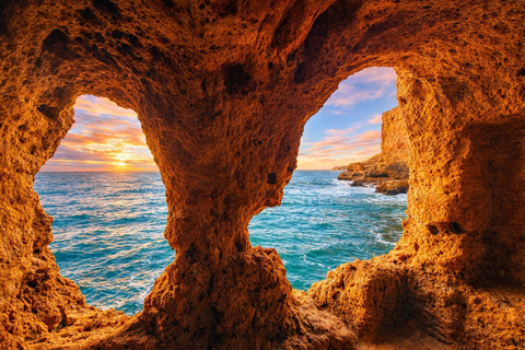 From Lisbon: Algarve Excursion + Boat Ride to Benagil Cave Luxury Private Tour