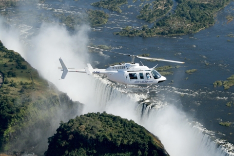 Helikoptervlucht over de Victoria Watervallen