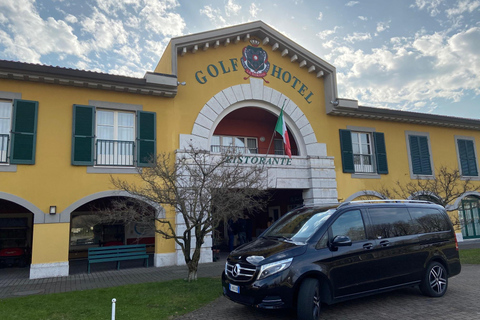 Aéroport de Malpensa : Transfert privé à LocarnoDe l'aéroport de Malpensa à Locarno - Mercedes E Class