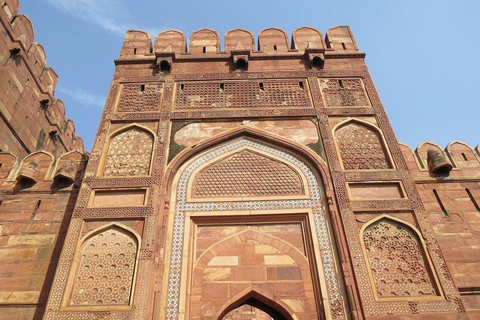 Sla vanuit Delhi Taj Mahal het toegangsticket in de rij over